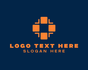 Crosshair - Modern Cross Symbol logo design
