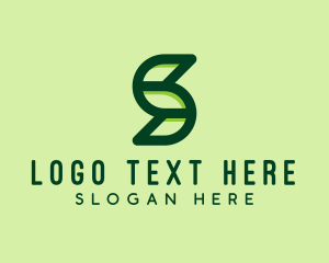 Organic Products - Modern Leaf Letter S logo design