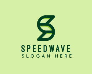 Modern Leaf Letter S  logo design