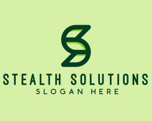 Modern Leaf Letter S  logo design