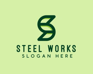 Modern Leaf Letter S  logo design