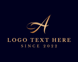 Luxury Fashion Letter A logo design