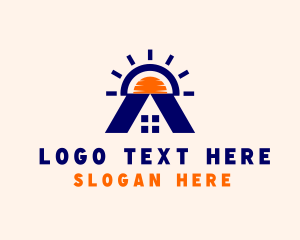 Roofing - Residence Roofing Construction logo design