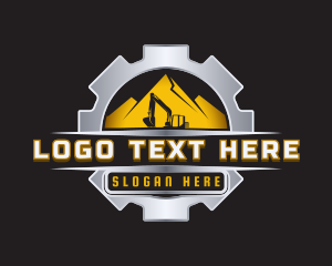 Industrial Mountain Excavator logo design