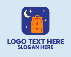Luggage - Moon Backpack Mobile App logo design