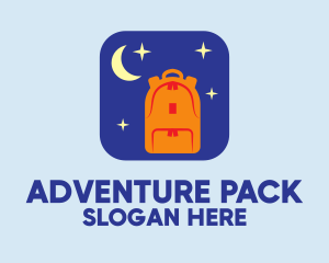 Backpack - Moon Backpack Mobile App logo design