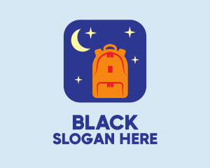 Tent - Moon Backpack Mobile App logo design