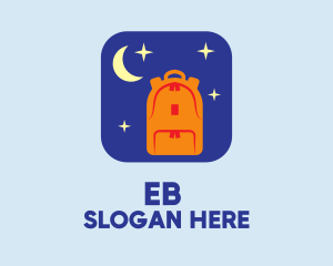 Explorer - Moon Backpack Mobile App logo design