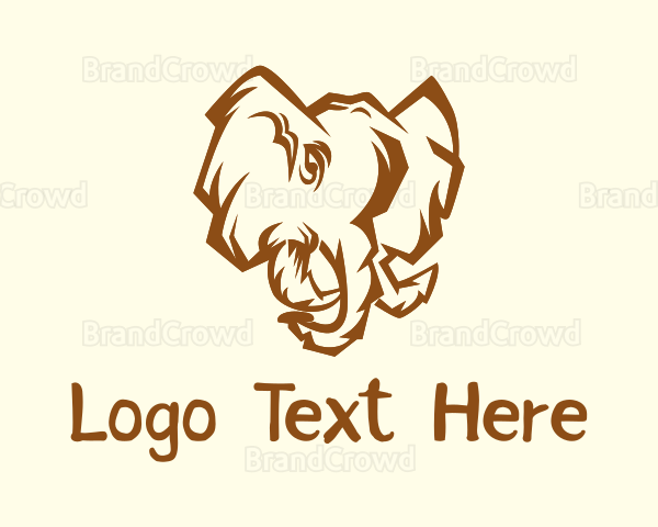 African Safari Elephant Logo