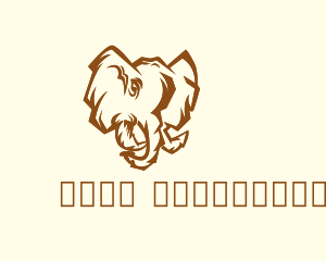 African Safari Elephant  Logo