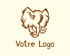 African Safari Elephant  Logo