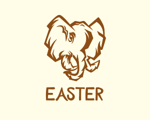 Trunk - African Safari Elephant logo design