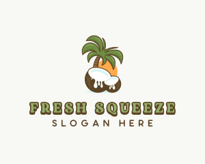 Juice - Organic Coconut Juice logo design