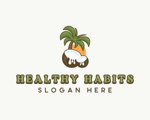 Organic Coconut Juice logo design