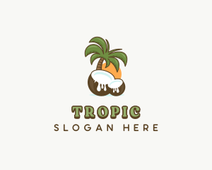 Organic Coconut Juice logo design