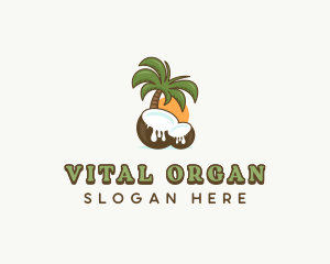 Organic Coconut Juice logo design