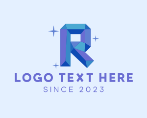 Quarts - Shiny Gem Letter R logo design