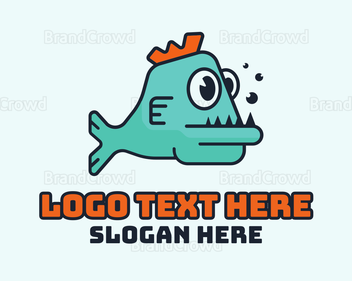 Cartoon Gaming Fish Logo