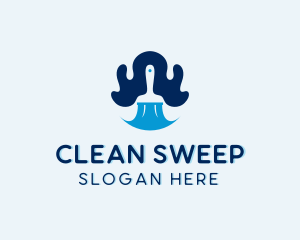 Sweep - Squeegee Home Cleaning logo design