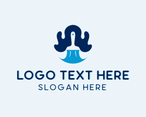 Disinfect - Squeegee Home Cleaning logo design