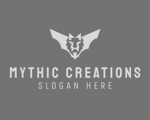 Mythic - Lion Bat Wing logo design
