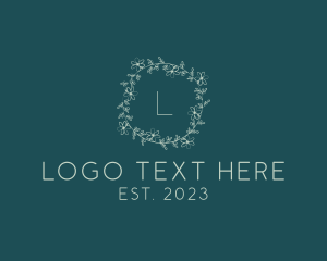 Lifestyle - Flower Vines Wreath Florist logo design