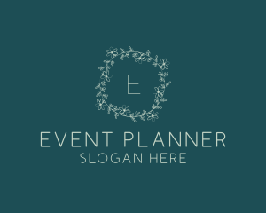 Flower Vines Wreath Florist Logo