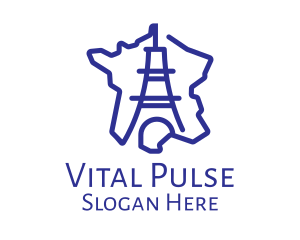 Stroke - Stroke Eiffel Tower Geography logo design