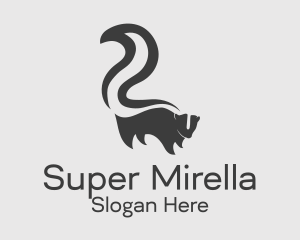 Minimalist Skunk Animal Logo