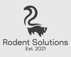 Minimalist Skunk Animal logo design