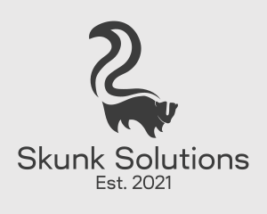 Minimalist Skunk Animal logo design