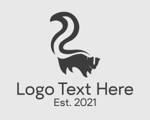 Rodent - Minimalist Skunk Animal logo design