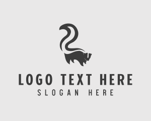 Zoo - Minimalist Skunk Animal logo design