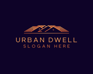 Roofing Apartment Village logo design