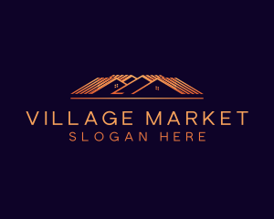 Village - Roofing Apartment Village logo design