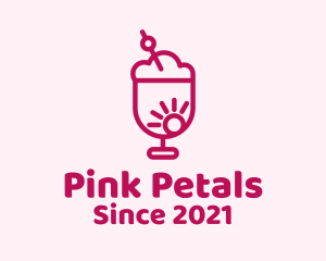 Pink Sunrise Smoothie  logo design