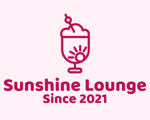 Pink Sunrise Smoothie  logo design