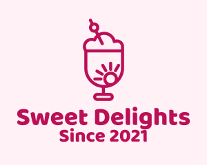 Pink Sunrise Smoothie  logo design