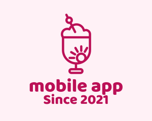 Snack - Pink Sunrise Smoothie logo design