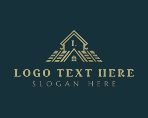 Roof - Roofing House Realty logo design