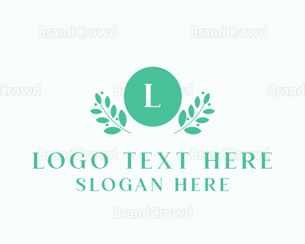 Natural Leaf Organic Wreath Logo