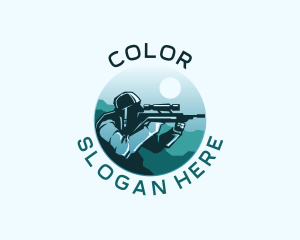 Sniper Soldier Army Logo