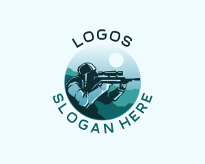 Special Forces - Sniper Soldier Army logo design