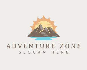 Sunset Mountain Adventure logo design