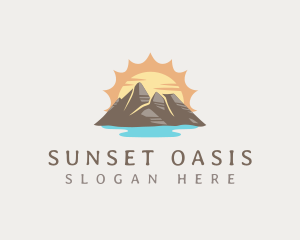 Sunset Mountain Adventure logo design