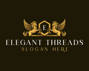 Elegant Pegasus Horse logo design