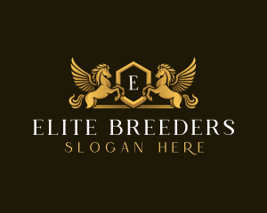 Elegant Pegasus Horse logo design