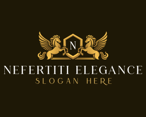 Elegant Pegasus Horse logo design