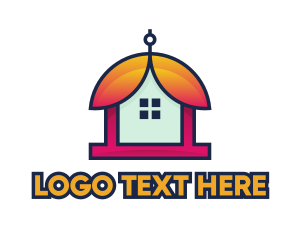 Land Developer - Bell Flower House logo design