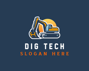 Demolition Excavator Machine logo design